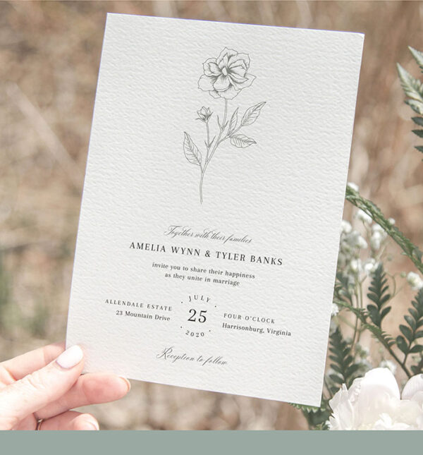 Invitaciones de Boda San Luis Potosí México Modelo Minimalista 05