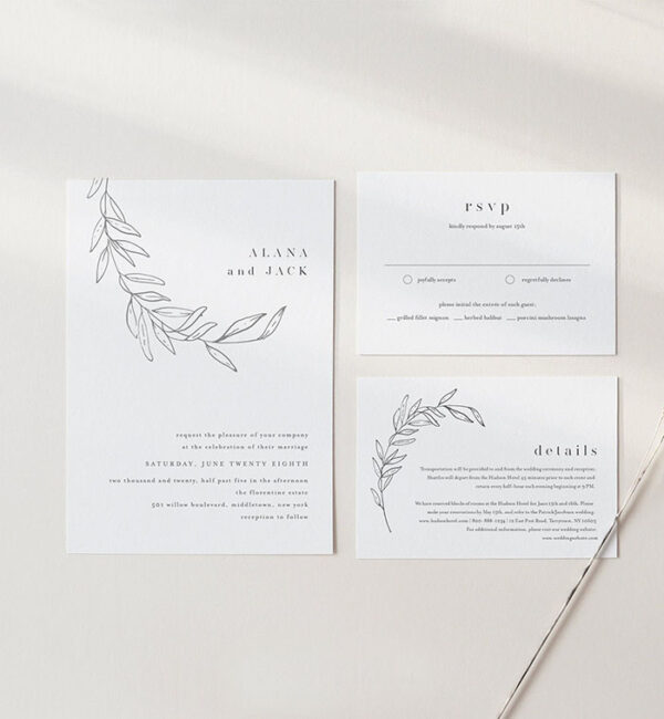Invitaciones de Boda San Luis Potosí México Modelo Minimalista 06