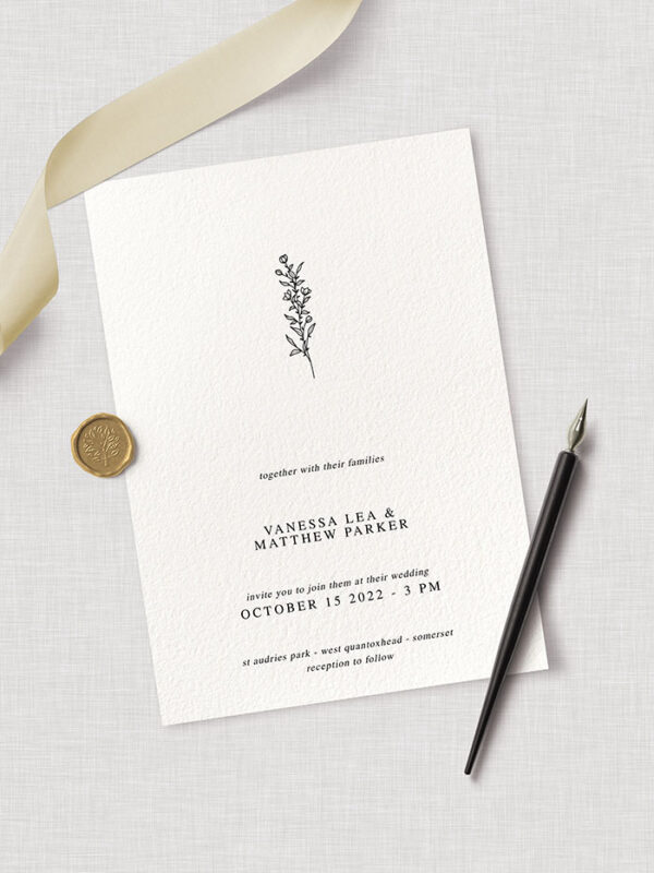 Invitaciones de Boda San Luis Potosí México Modelo Minimalista 07