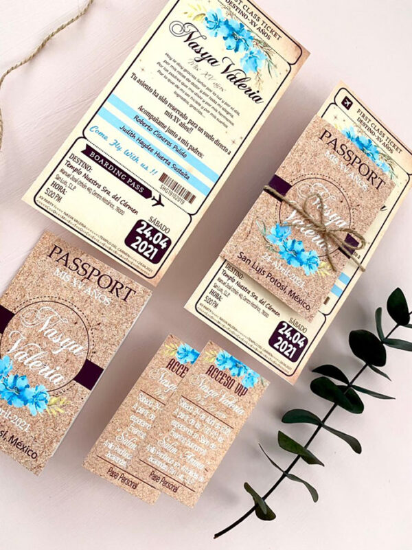 Invitaciones de Boda San Luis Potosí México Modelo Romantica 01