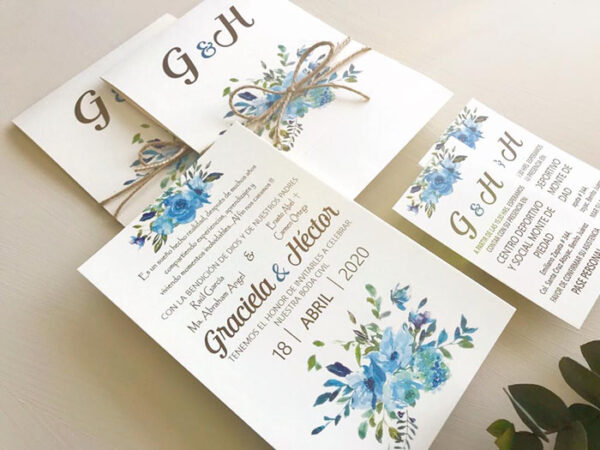 Invitaciones de Boda San Luis Potosí México Modelo Romantica 02