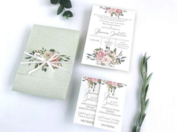 Invitaciones de Boda San Luis Potosí México Modelo Romantica 10