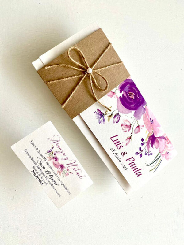 Invitaciones de Boda San Luis Potosí México Modelo Romantica 21