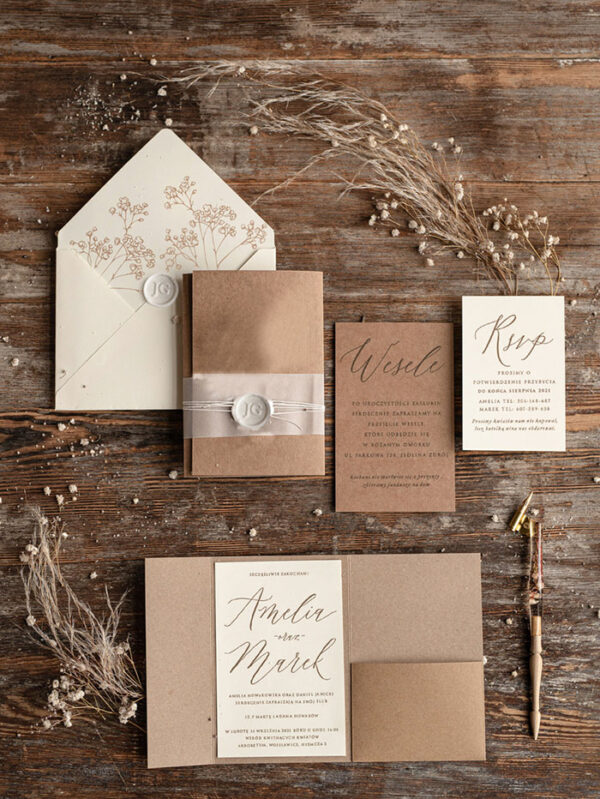 Invitaciones de Boda San Luis Potosí México Modelo Rustico 11