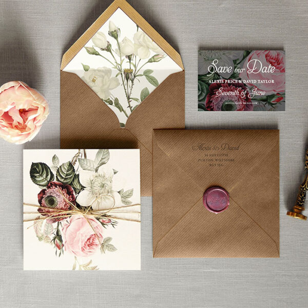 Invitaciones de Boda San Luis Potosí México Modelo Rustico 06